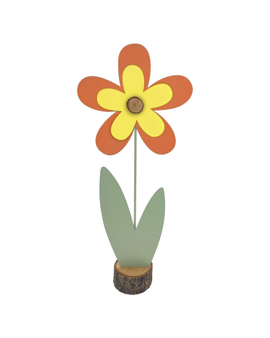 Deko-Blume Frühling orange
