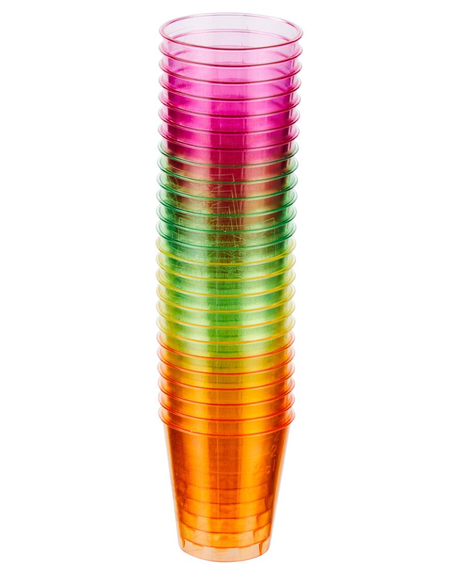 Plastik-Schnapsgläser bunt
