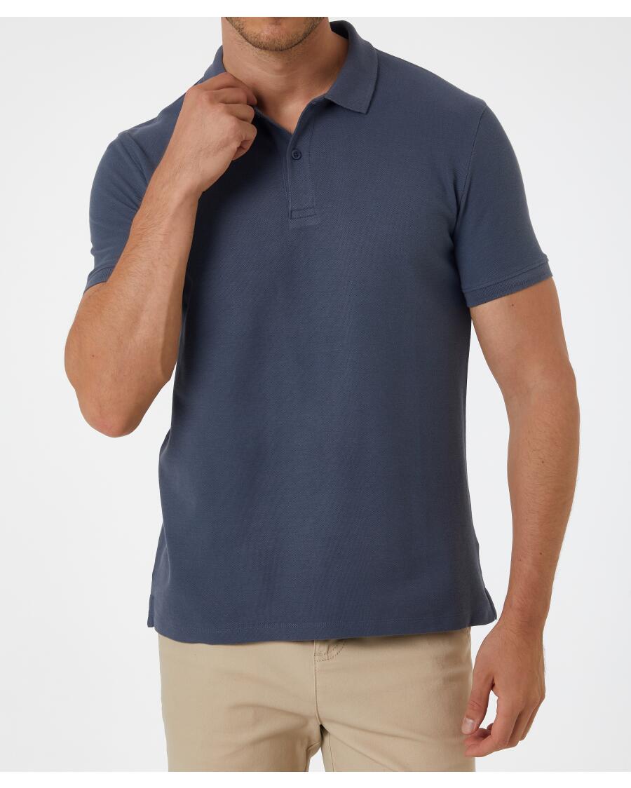 Poloshirt aus Baumwolle blau