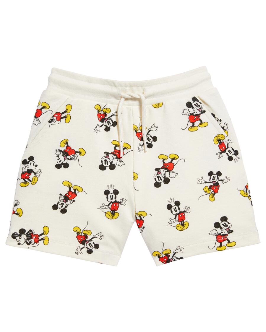Szorty dresowe Myszka Mickey złamana biel