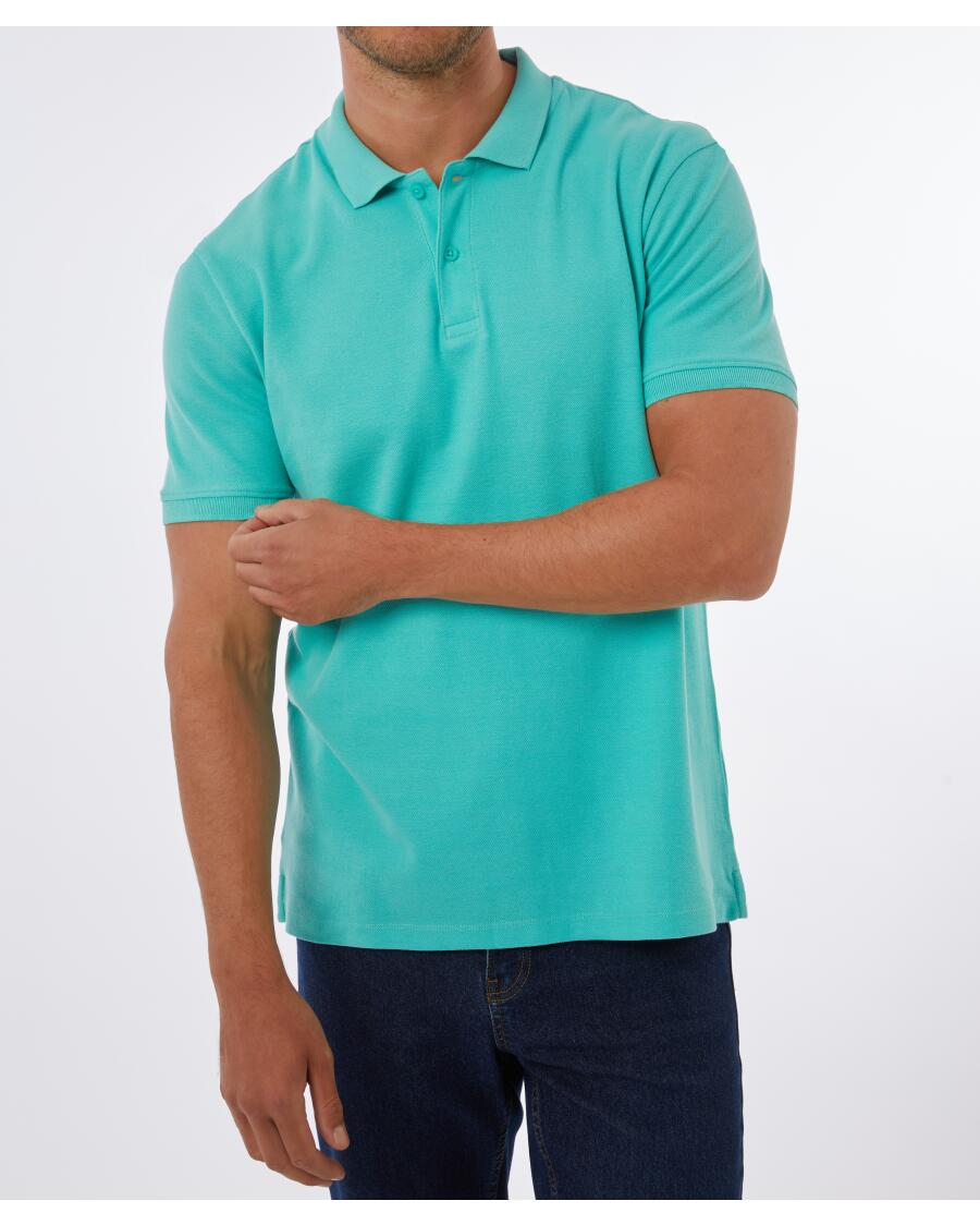 Bavlněné polo tričko světle modrá
