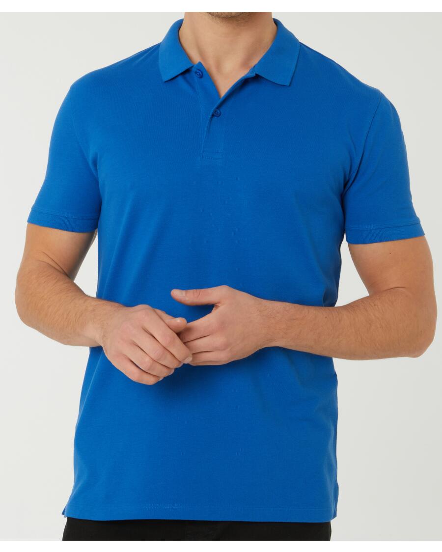 Poloshirt aus Baumwolle royalblau