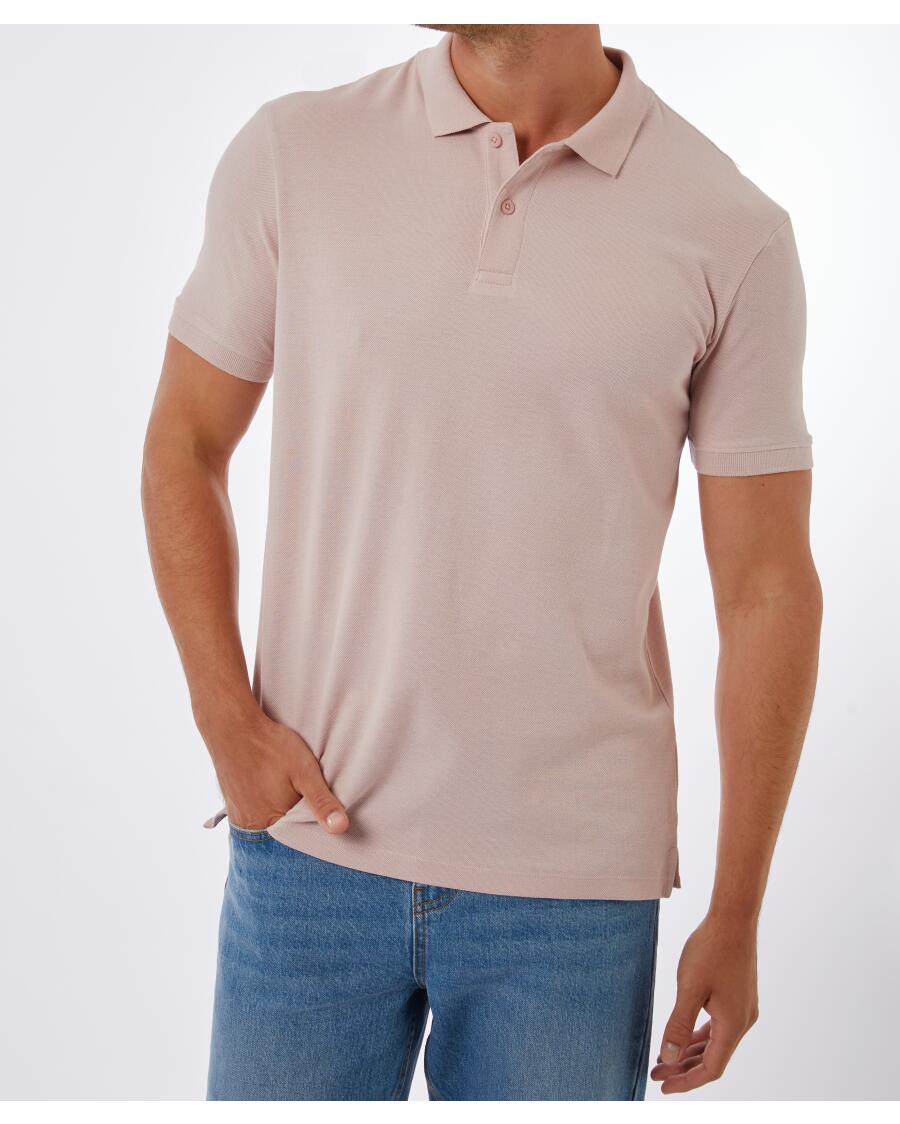 Poloshirt aus Baumwolle hellrosa