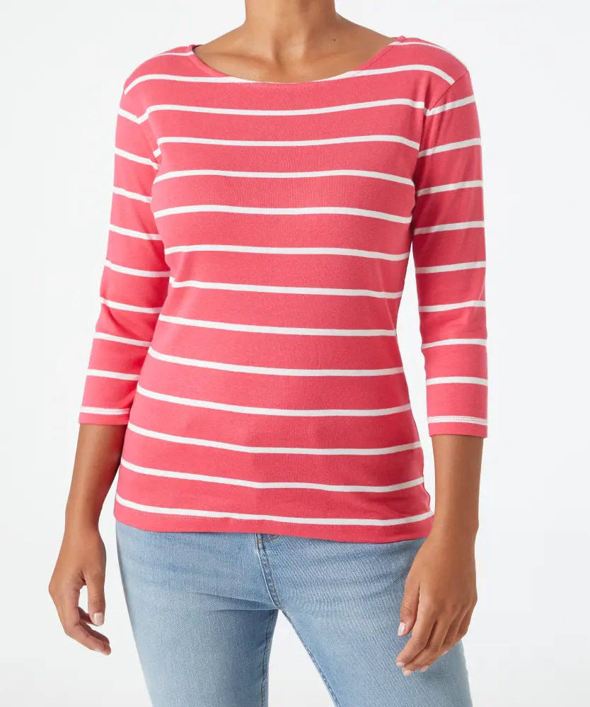 Shirt mit 3/4-Arm Janina, Rundhalsausschnitt