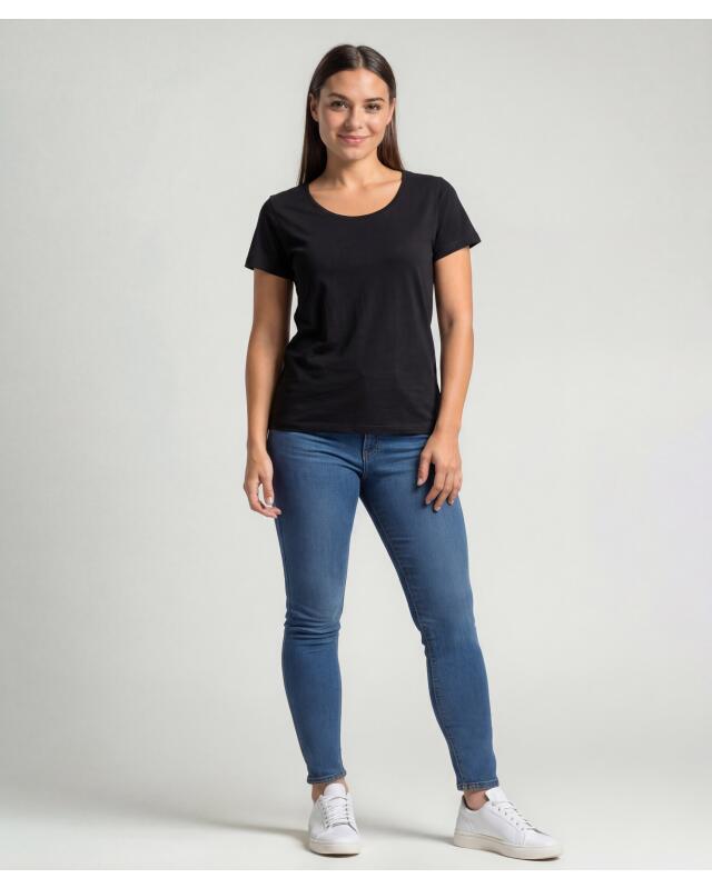 T-shirt femme, noir (KiK Schwarzes T-Shirt (schwarz)) — KiK, produit allemand authentique au Maroc