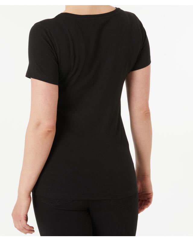 T-shirt femme, noir (KiK Schwarzes T-Shirt (schwarz)) — KiK, produit allemand authentique au Maroc