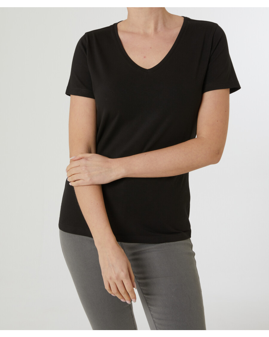 T-Shirt Basic Janina, V-dekolt