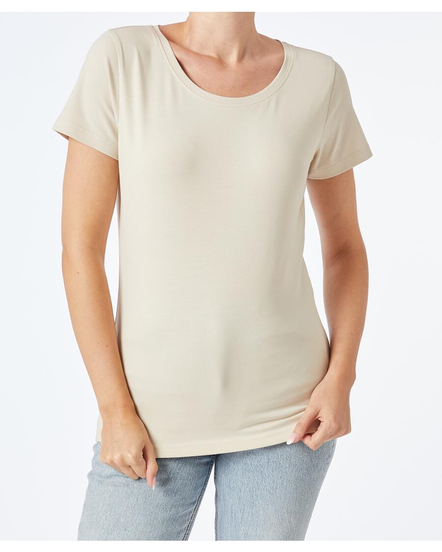 Basic T-Shirt naturfarben