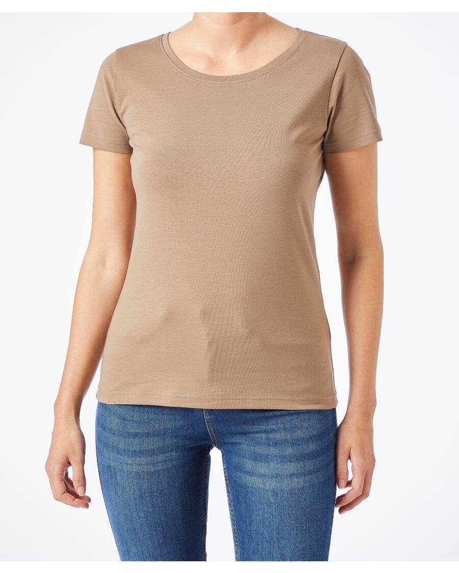 Basic T-Shirt hellbraun