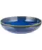 Lasierter Pastateller blau