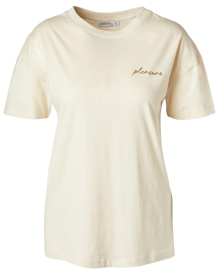 T-Shirt z nadrukiem z przodu i z tyłu Janina, okrągły dekolt