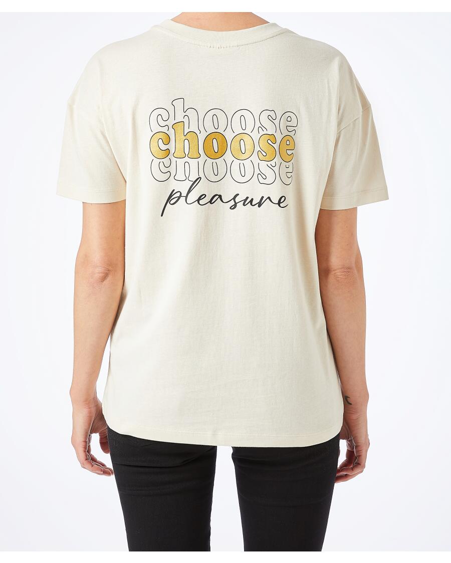 T-Shirt z nadrukiem z przodu i z tyłu Janina, okrągły dekolt