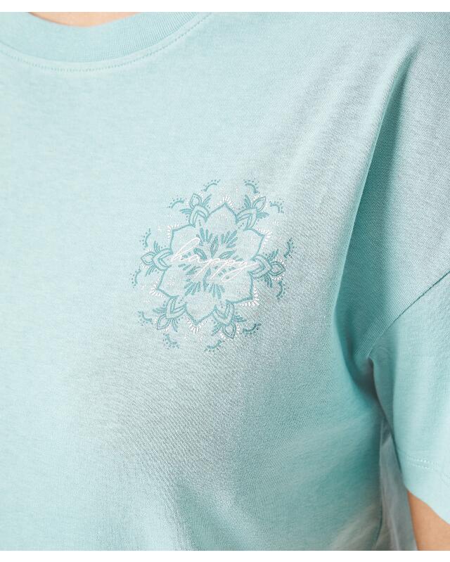 T-shirt à ornements femme, vert menthe (KiK T-Shirt Ornamente (mintgrün)) — KiK, produit allemand authentique au Maroc