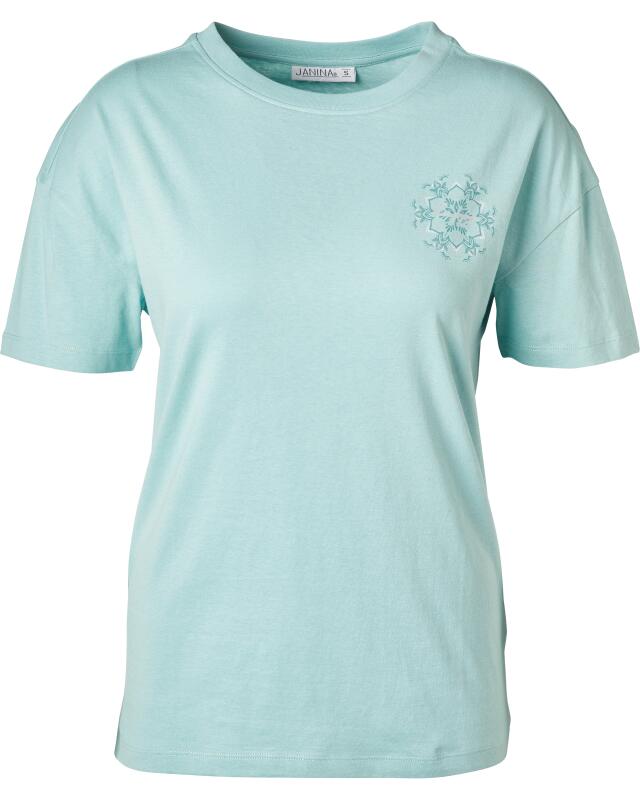 T-shirt à ornements femme, vert menthe (KiK T-Shirt Ornamente (mintgrün)) — KiK, produit allemand authentique au Maroc