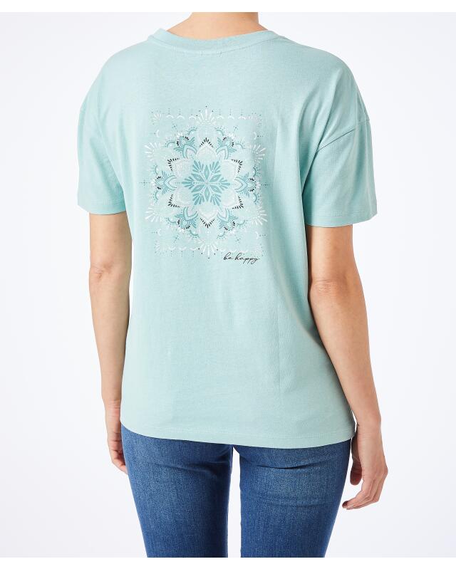 T-shirt à ornements femme, vert menthe (KiK T-Shirt Ornamente (mintgrün)) — KiK, produit allemand authentique au Maroc