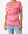 Gestreiftes Basic T-Shirt pink/weiß