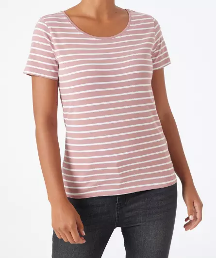 Gestreiftes Basic T-Shirt