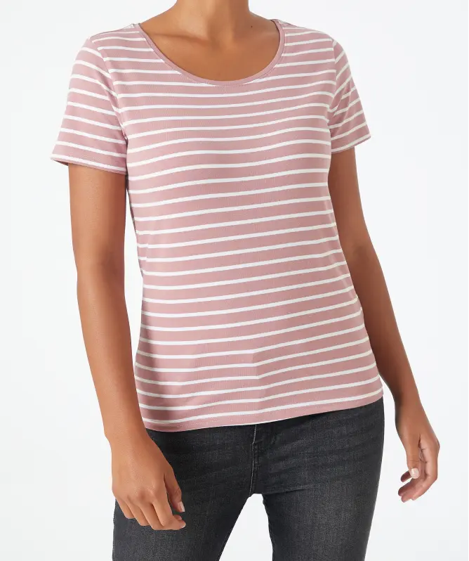 Gestreiftes Basic T-Shirt