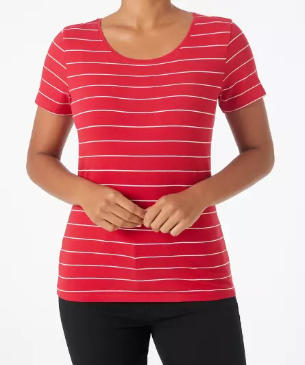 Gestreiftes Basic T-Shirt