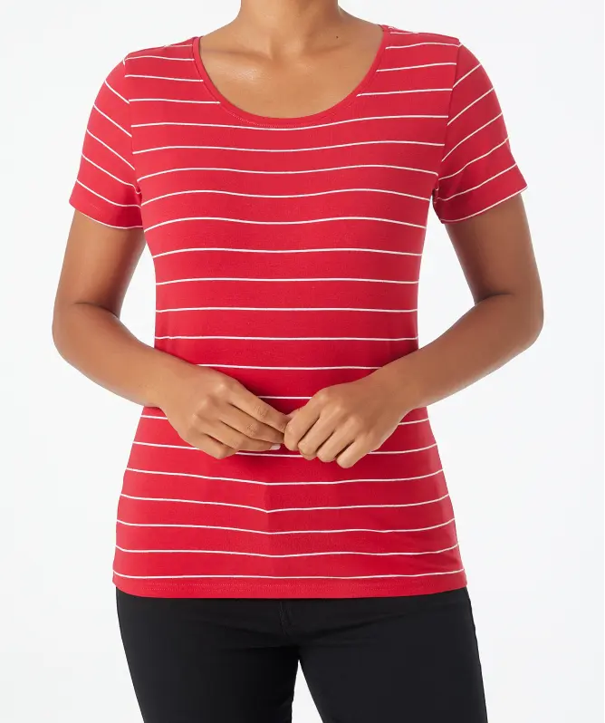 Gestreiftes Basic T-Shirt