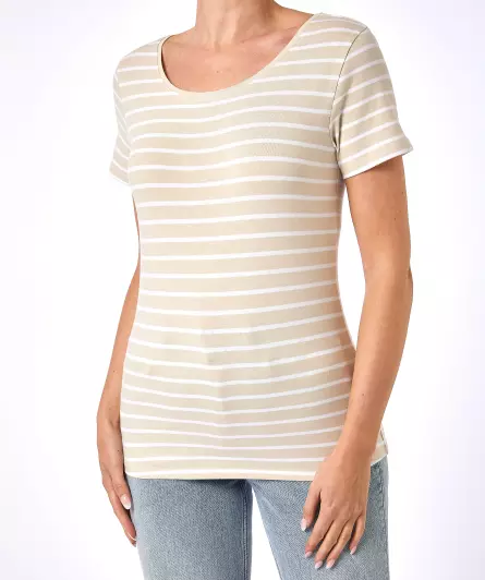 Gestreiftes Basic T-Shirt