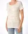 Basic T-shirt naturel/wit