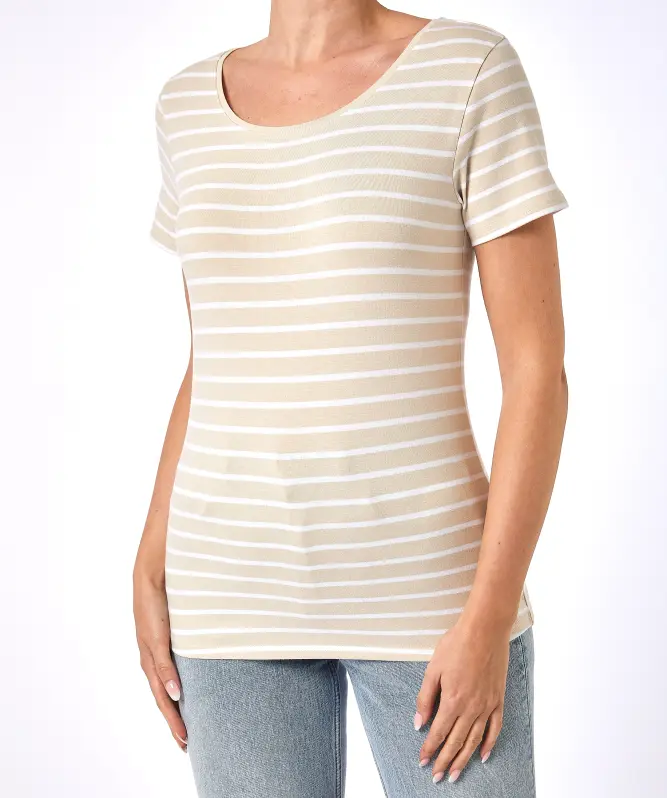 Gestreiftes Basic T-Shirt