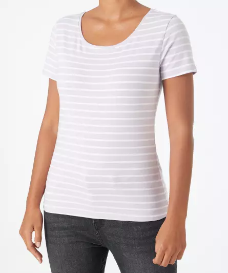 Gestreiftes Basic T-Shirt