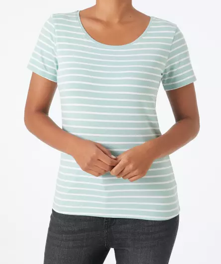 Gestreiftes Basic T-Shirt