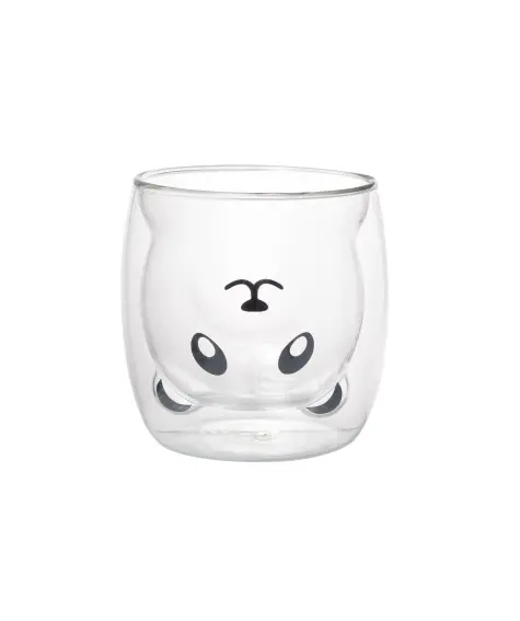 Glas mit Tiergesicht