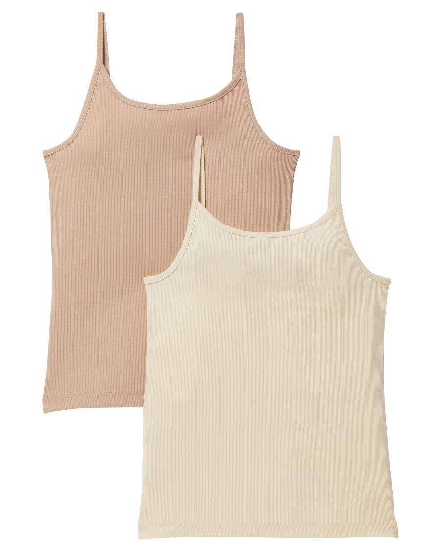Basic top se špagetovými ramínky krémová/béžová