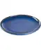 Lasierter Speiseteller blau