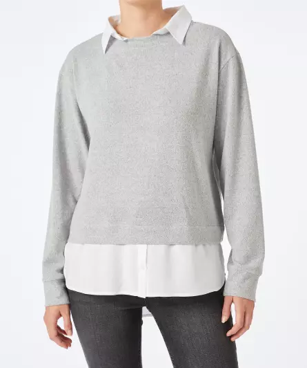 Strickpullover im Layer-Look