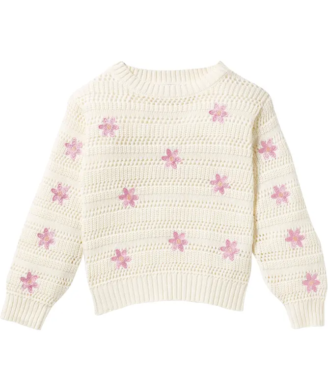 Strickpullover Blumen