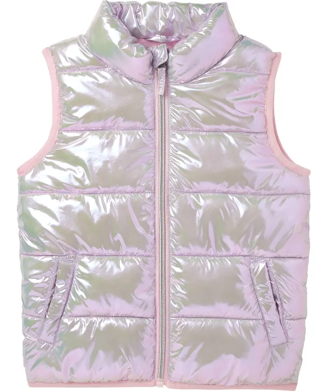 Gewatteerde bodywarmer metallic look