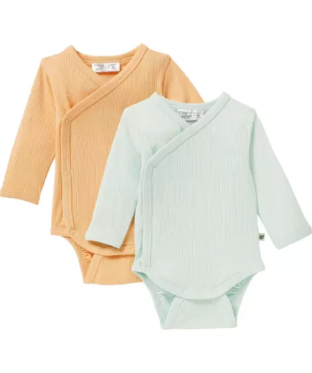 Baby wikkelrompertje geribd