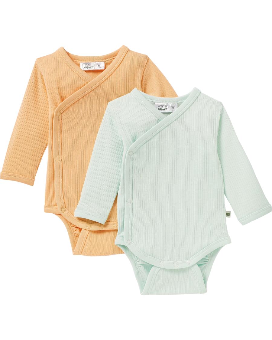 Newborn Wickelbodys gerippt orange