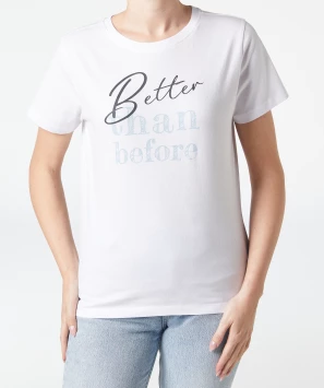 T-Shirt mit Schriftzug