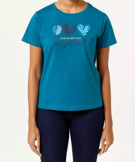T-Shirt mit Herzen