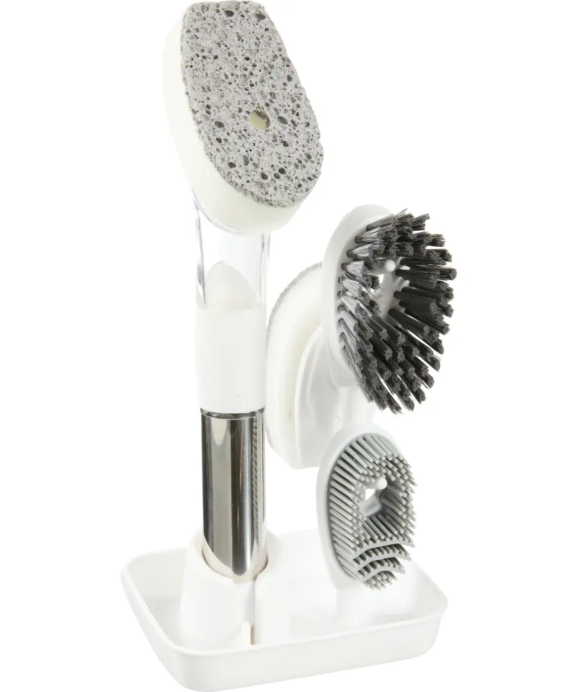 Spülbürste mit Spülmittelspender 4 Ersatzköpfe