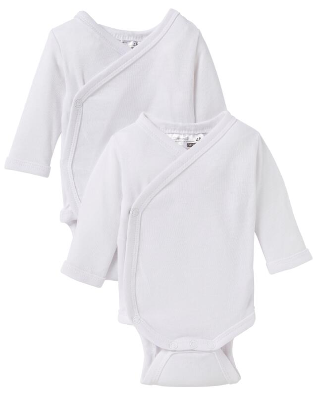 Bodys croisés naissance fille, blanc — KiK, produit allemand authentique au Maroc
