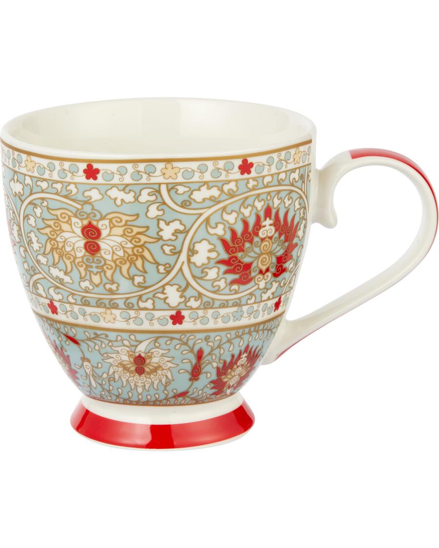 Gemusterte Kaffeetasse grün