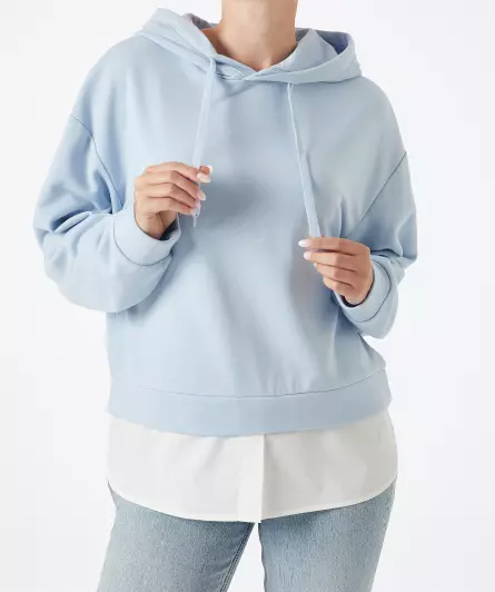 Pullover mit Bluseneinsatz