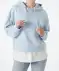 Pullover mit Bluseneinsatz hellblau