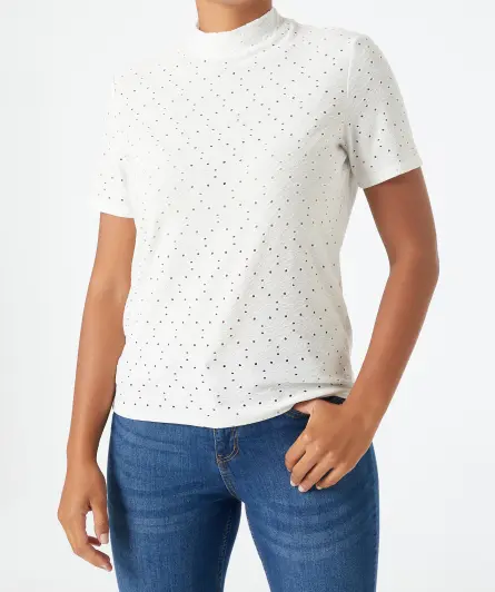 T-Shirt mit Lochmuster