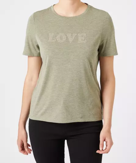 T-Shirt z błyszczącą nitką
