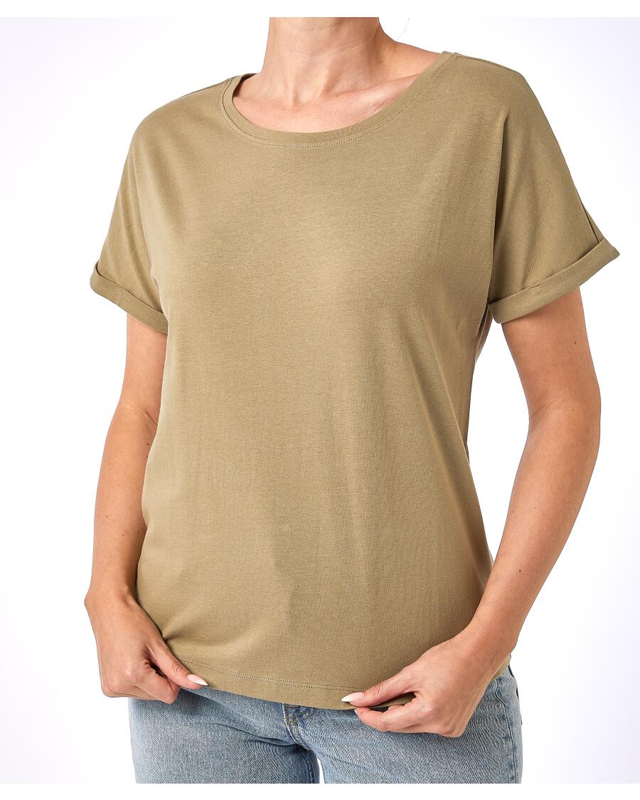 Koszulka bawełniana khaki