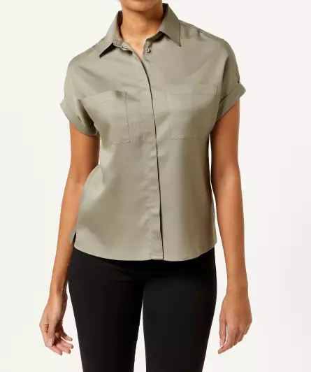 Bluse in Khaki