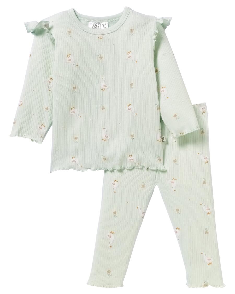 Pyjama Gänse hellblau