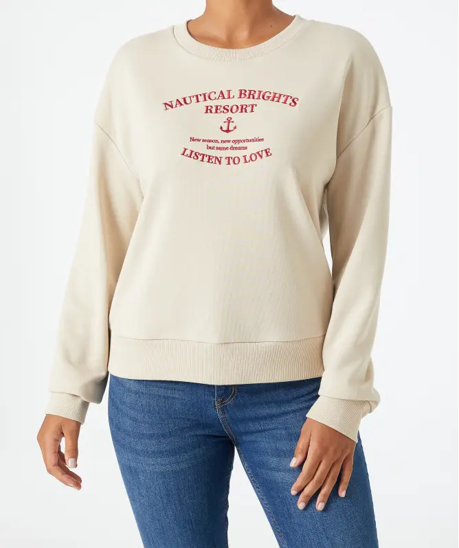 Sweter z napisami